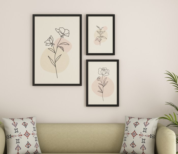 How to decorate frames in living room