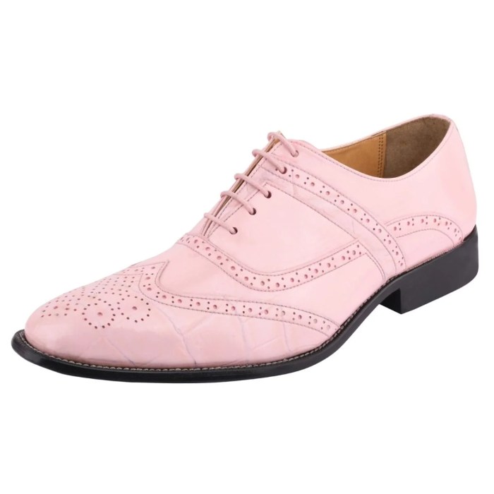 Pink dress shoes for men