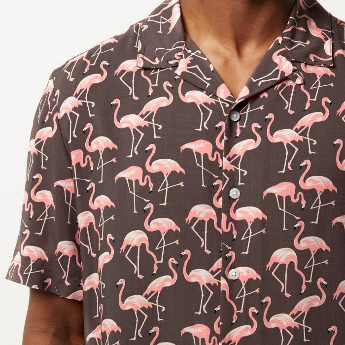 Flamingo dress shirt mens