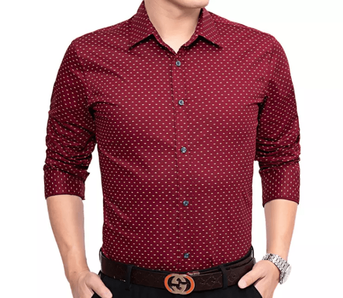 Cotton dress shirt men