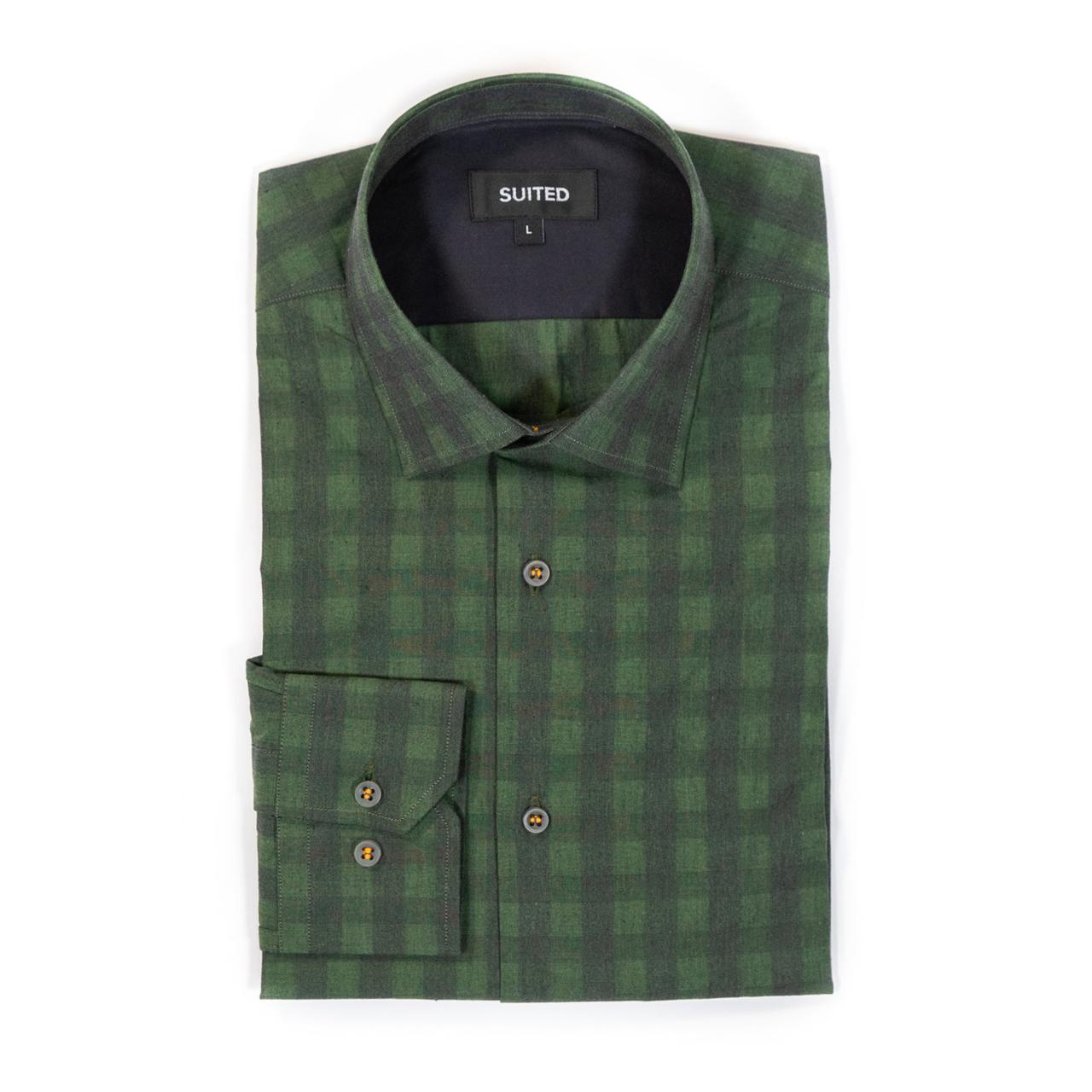 Women's hunter green dress shirt