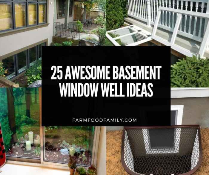 How to decorate a basement window well