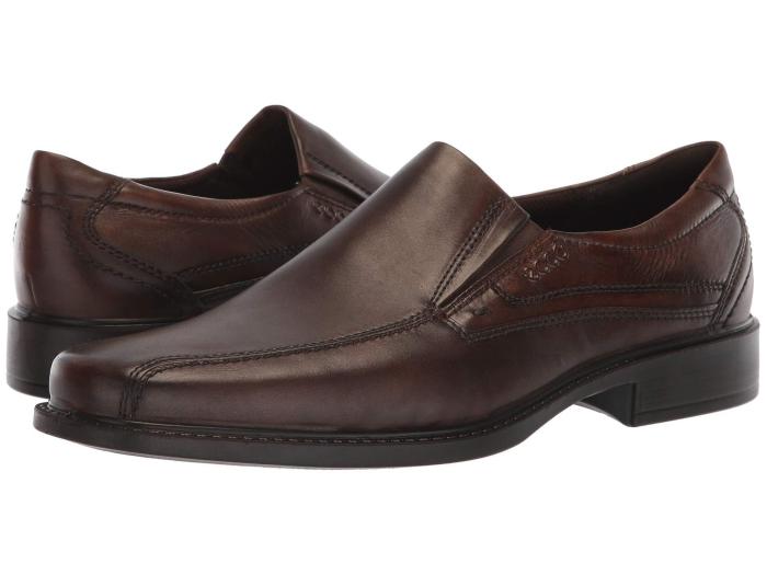 Mens dark brown slip on dress shoes