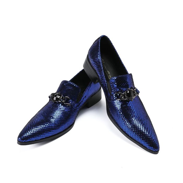 Royal blue mens dress shoes