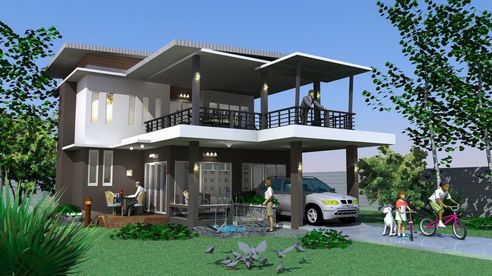 Desain teras rumah minimalis 2 pintu